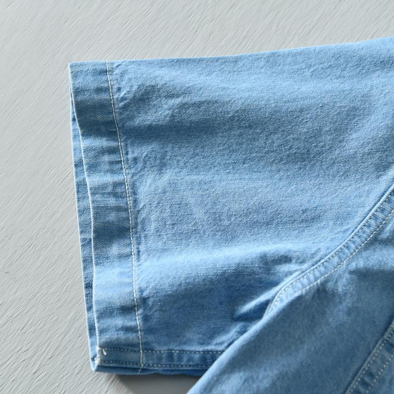 Summer Cotton Denim Shirt Coat For Men - Amazitshop