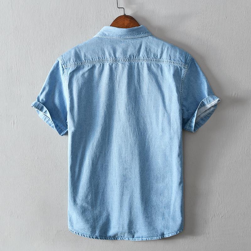 Summer Cotton Denim Shirt Coat For Men - Amazitshop