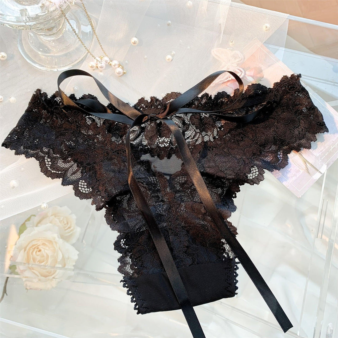 Summer French Style Lady Lace Lace - up Underwear Summer Thin Pure Desire - Amazitshop