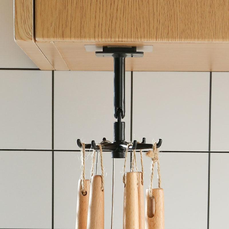 Swivel Hook Bathroom Kitchen Storage Rack - Amazitshop