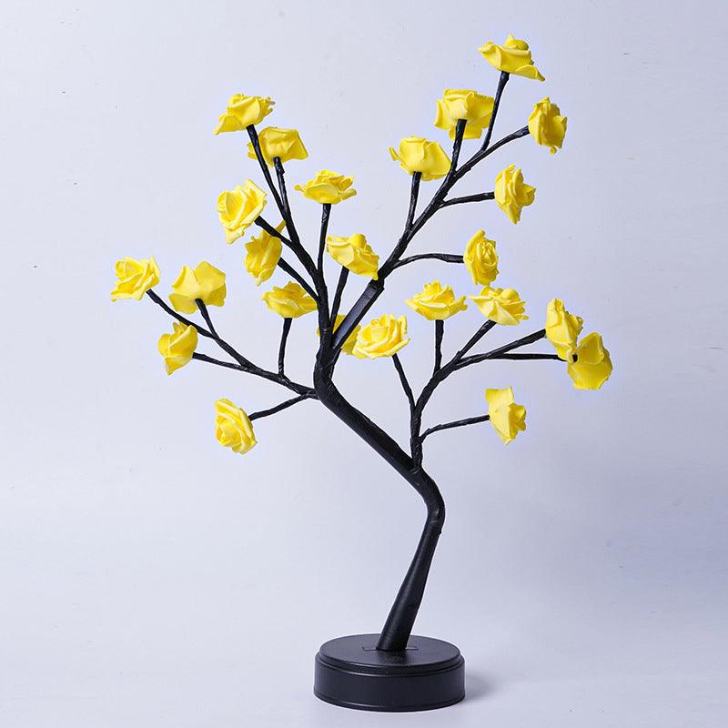 Table Lamp Flower Tree Rose Lamps Fairy Desk Night Lights USB Operated Gifts For Wedding Valentine Christmas Decoration - Amazitshop