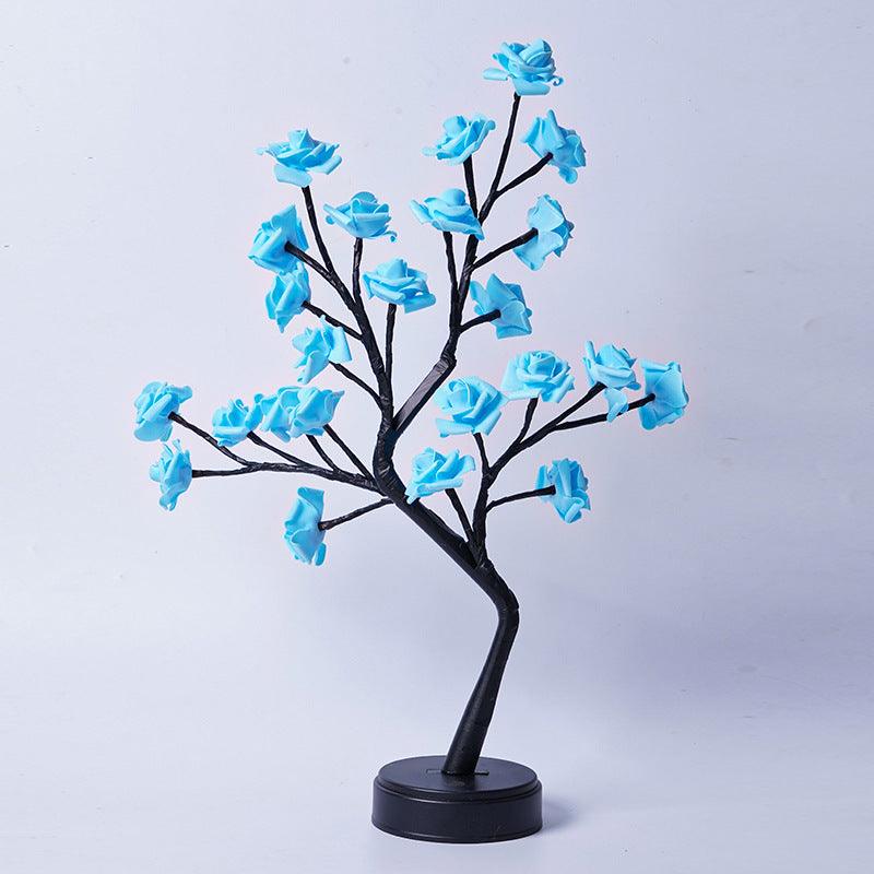 Table Lamp Flower Tree Rose Lamps Fairy Desk Night Lights USB Operated Gifts For Wedding Valentine Christmas Decoration - Amazitshop