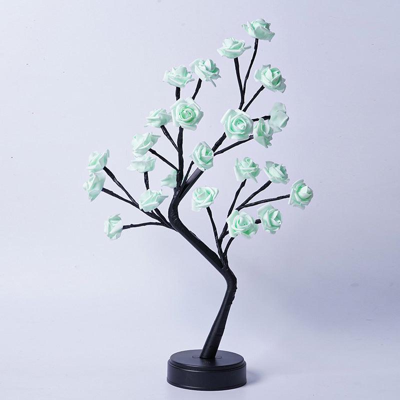 Table Lamp Flower Tree Rose Lamps Fairy Desk Night Lights USB Operated Gifts For Wedding Valentine Christmas Decoration - Amazitshop