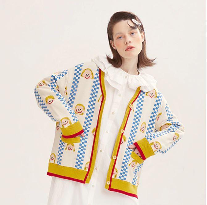 V - neck sweater sweater - Amazitshop