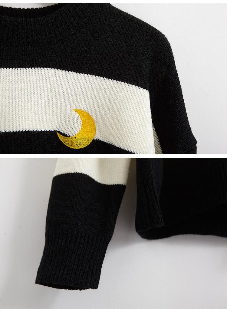 Very Fairy Striped Sweater Knit Sweater - Amazitshop