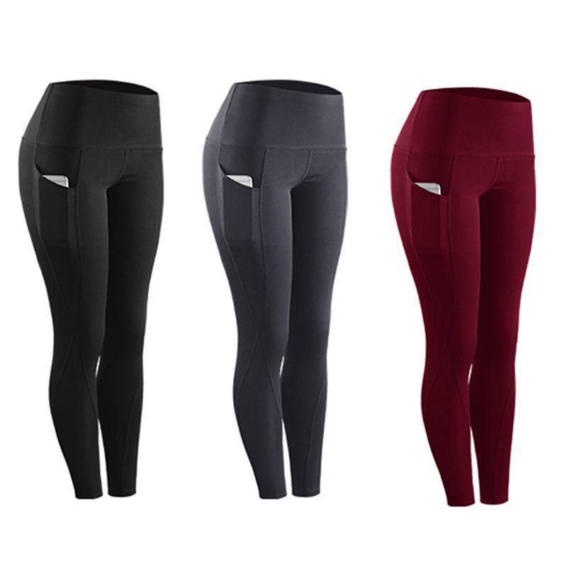 Women Compression Skinny Fitness Leggings Women Stretch Sportswear Casual Leggings Pants with Pocket - Amazitshop
