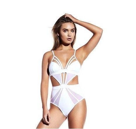 Women Summer Swimsuits Sexy Sleeveless One Piece Swimsuit Hollow Out Monokini Push Up Sheer Bikini Swimwear Beachwear S - XL - Amazitshop