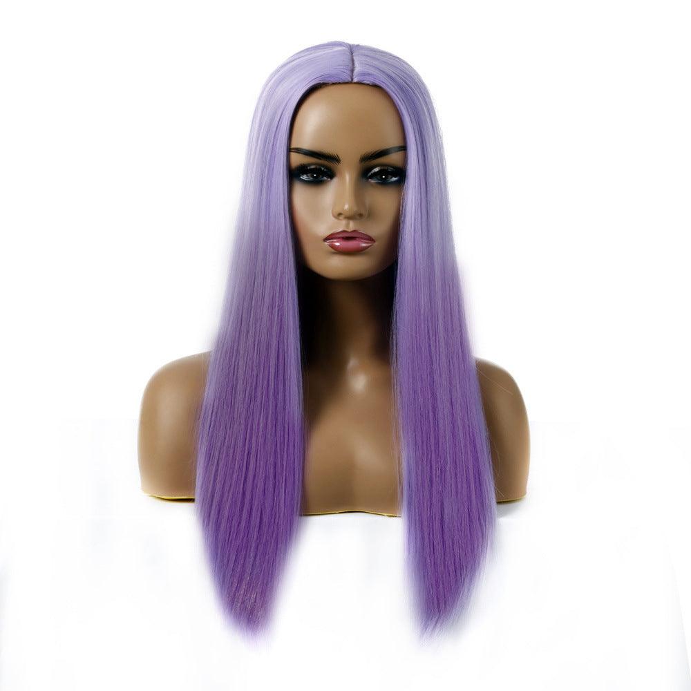 Women's Chemical Fiber Hair Wigs For Long Straight Dyed Hair - Amazitshop