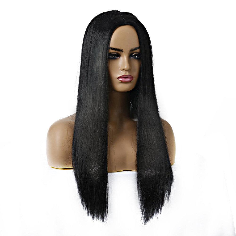 Women's Chemical Fiber Hair Wigs For Long Straight Dyed Hair - Amazitshop