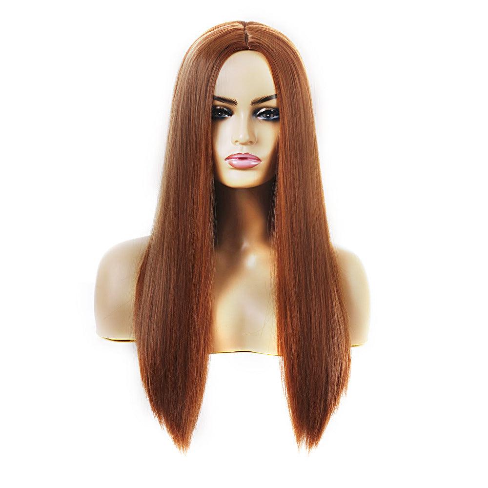 Women's Chemical Fiber Hair Wigs For Long Straight Dyed Hair - Amazitshop