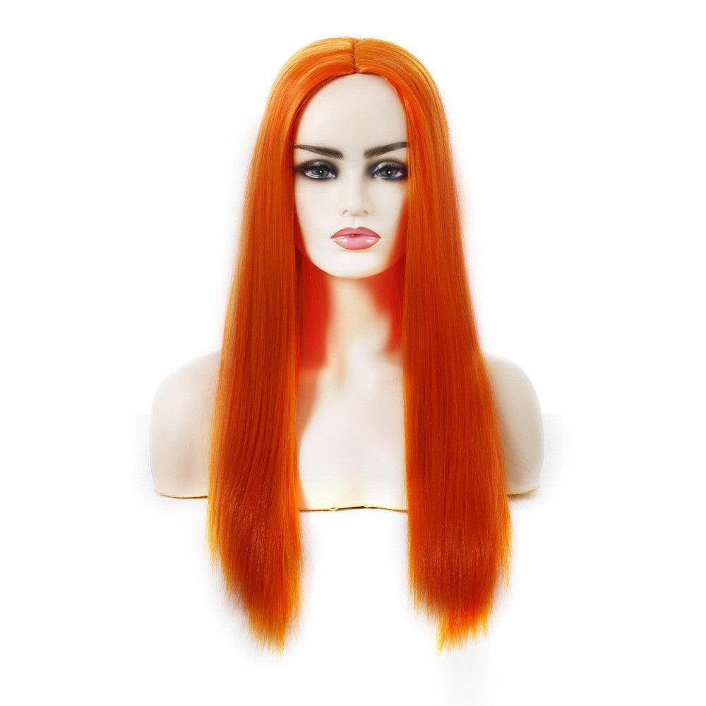 Women's Chemical Fiber Hair Wigs For Long Straight Dyed Hair - Amazitshop