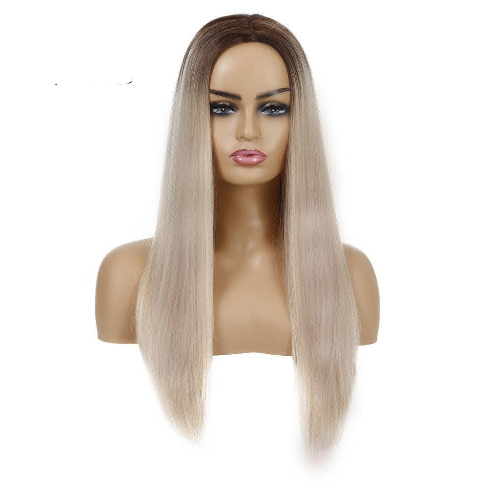 Women's Chemical Fiber Hair Wigs For Long Straight Dyed Hair - Amazitshop