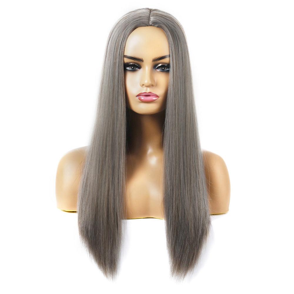 Women's Chemical Fiber Hair Wigs For Long Straight Dyed Hair - Amazitshop