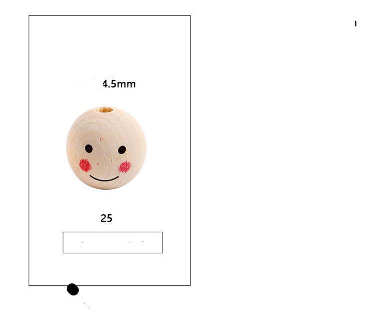 Children's Log DIY Color Smile Doll Head Beaded Accessories - amazitshop