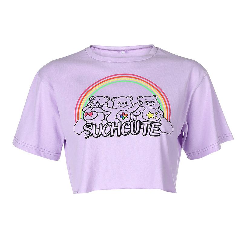 Women Printed cute bear T-shirt - amazitshop