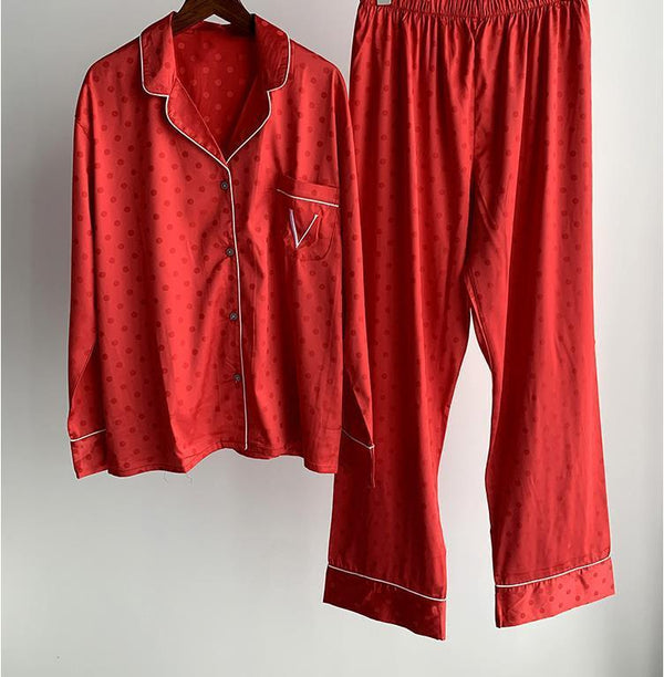 Luxury High Quality Satin Pajamas For Women Two Pieces Set - amazitshop