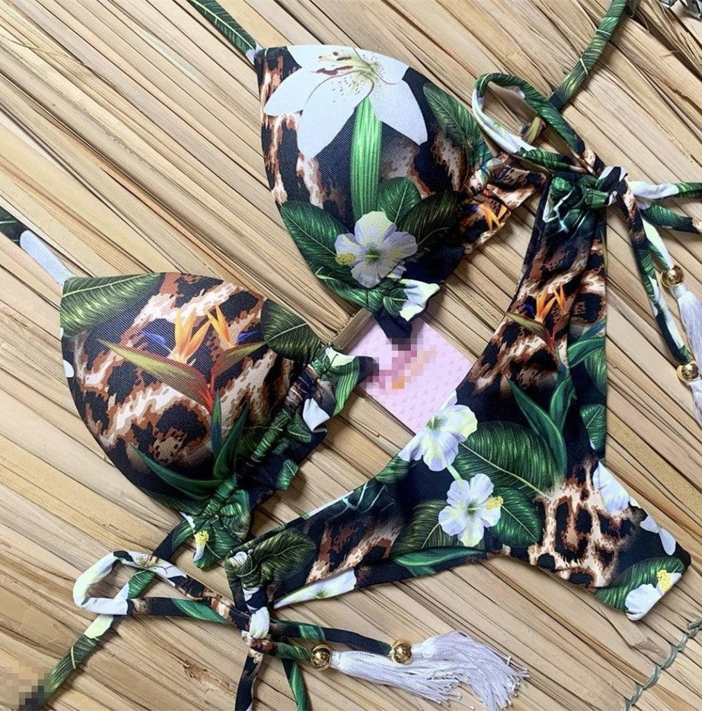 Floral Retro Trade Bikini New Sexy Swimwear - amazitshop