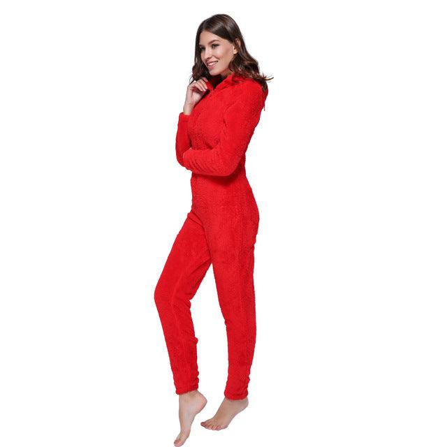 Winter Warm Pyjamas Fluffy Jumpsuits Sleepwear - amazitshop