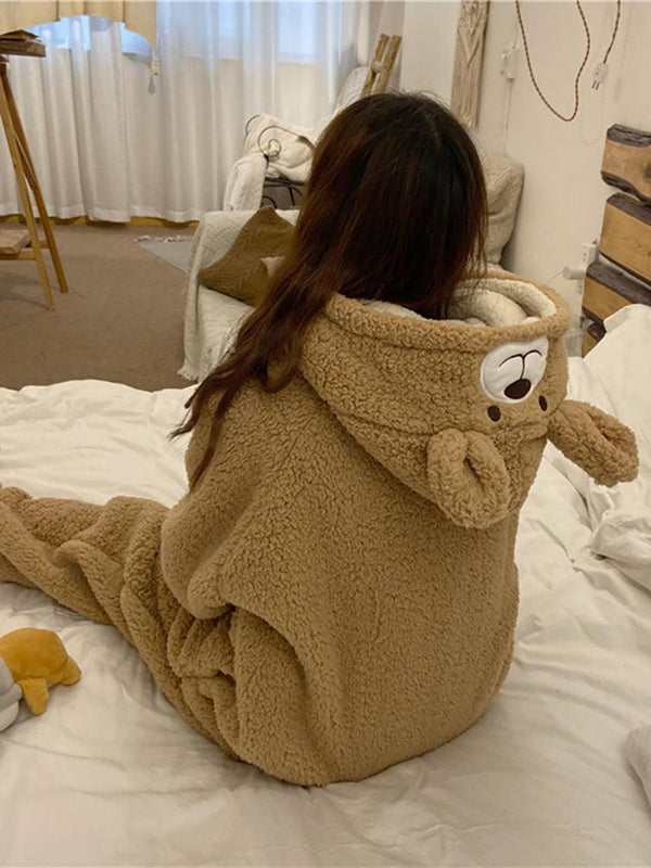 Women Plush bear pajamas - amazitshop