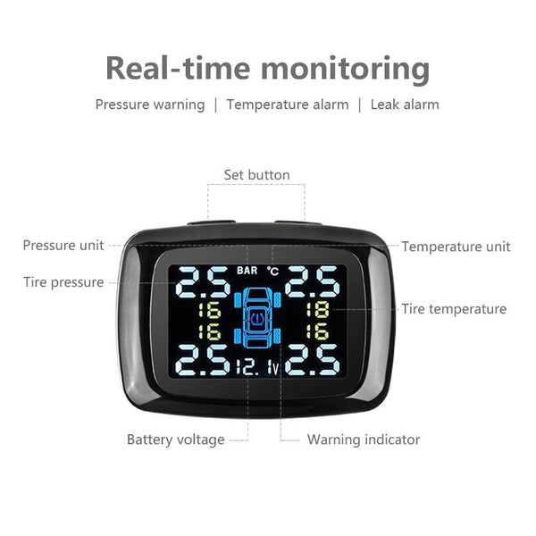 Tire Pressure Monitoring System Sensors Cigarette Lighter USB port Auto Security Alarm Systems Tire Pressure - amazitshop