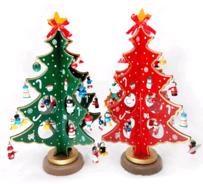 Attractive Christmas Decorations Creative Christmas Tree Desktop Decoration Decorations Wood Christmas Tree - amazitshop