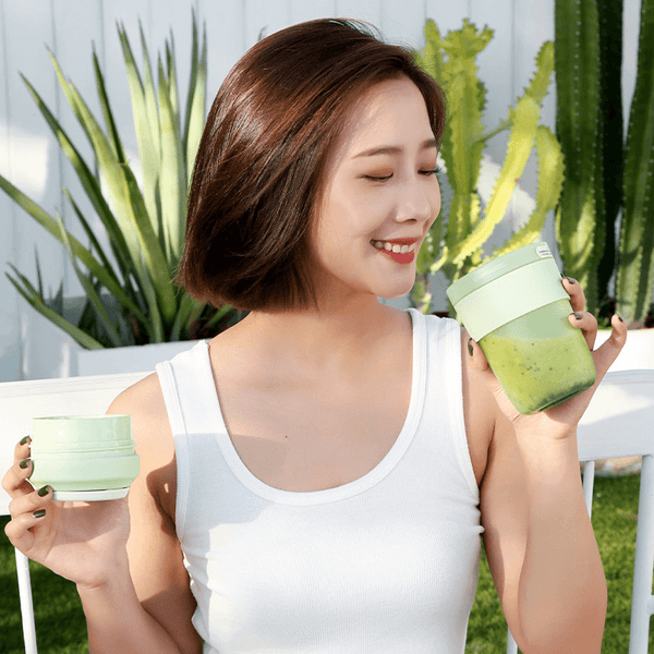 Portable Blender Juicer Cup Rechargeable With 4 Blades For Shakes And Smoothies Maker 400ml Fresh Fruit Mixer Juicer Cup - amazitshop