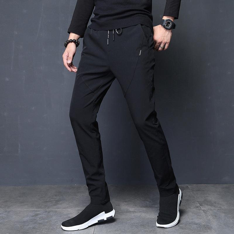 Autumn And Winter No Magnet Iron Iron Velvet Thick Sports And Leisure Trousers - amazitshop