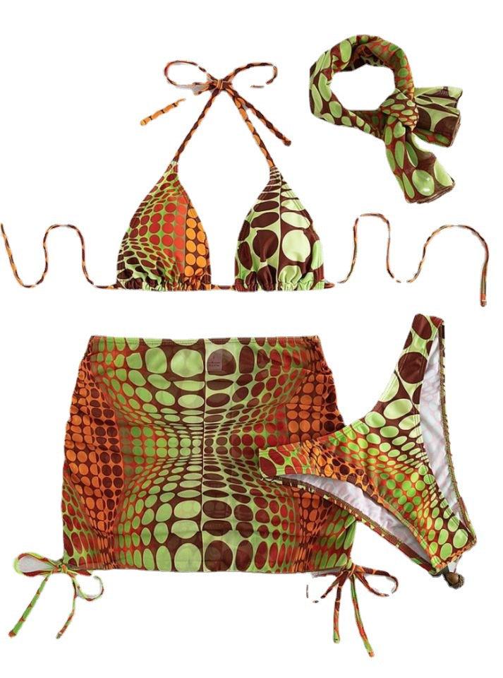 Printed Split Bikini Women's Swimsuit - amazitshop