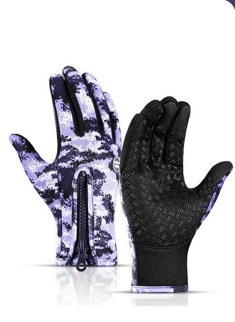 Winter Gloves Touch Screen Riding Motorcycle Sliding Waterproof Sports Gloves With Fleece - amazitshop