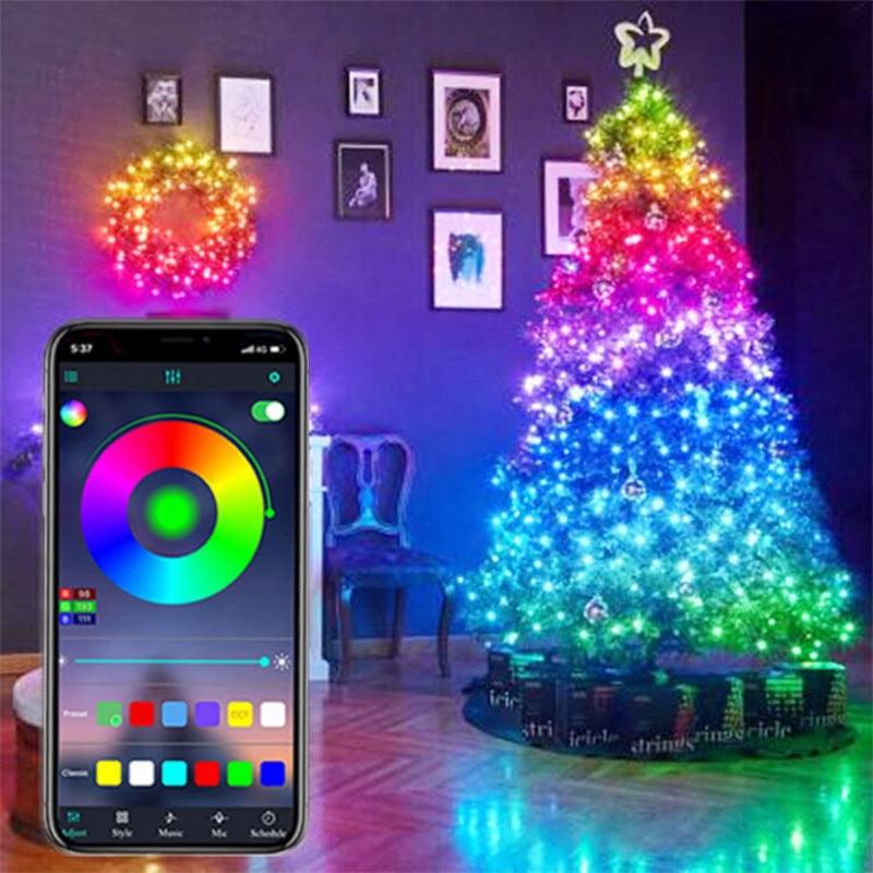 USB Smart Bluetooth Led Copper Wire String Light App Control Christmas Tree Decor New Year Fairy Light Garland Christmas Decoration - amazitshop