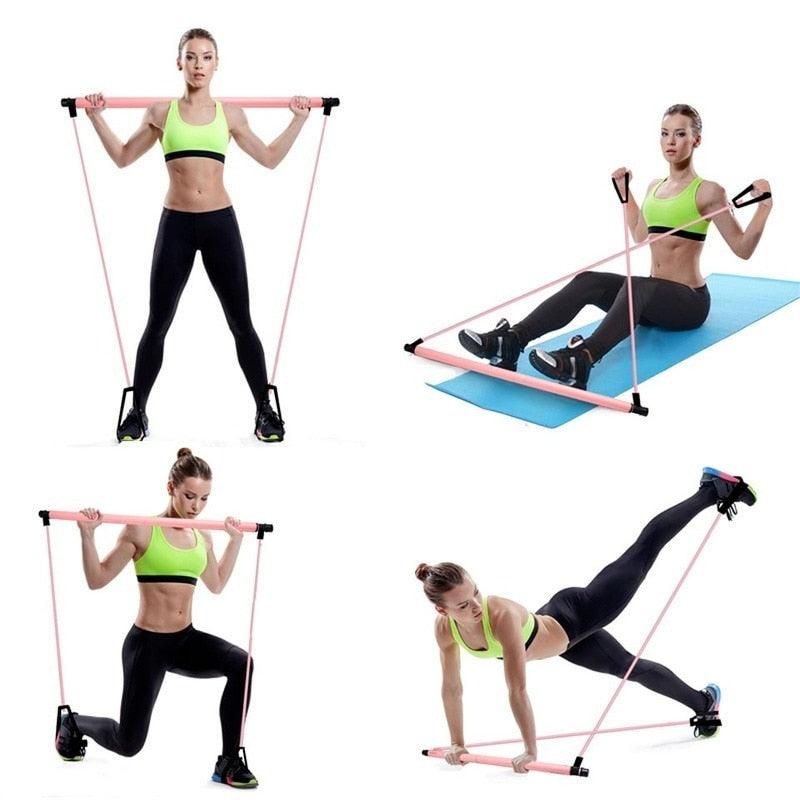 Fitness Yoga Pilates Bar Portable Gym - Amazitshop