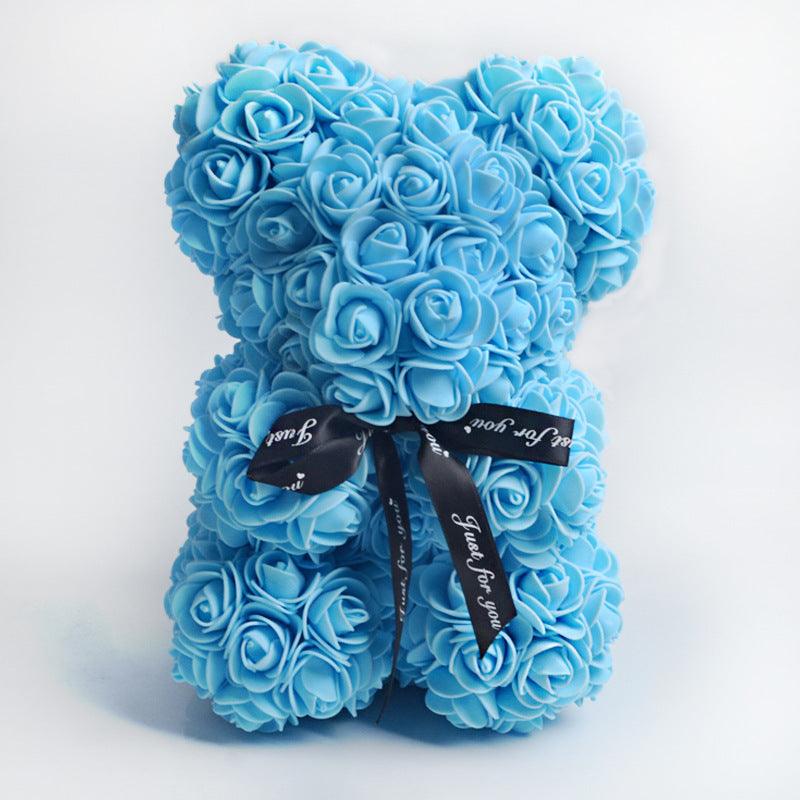 Valentine's Day Best Gift Rose Bear Eternal Flower Rose Teddy Bear 25cm - Amazitshop