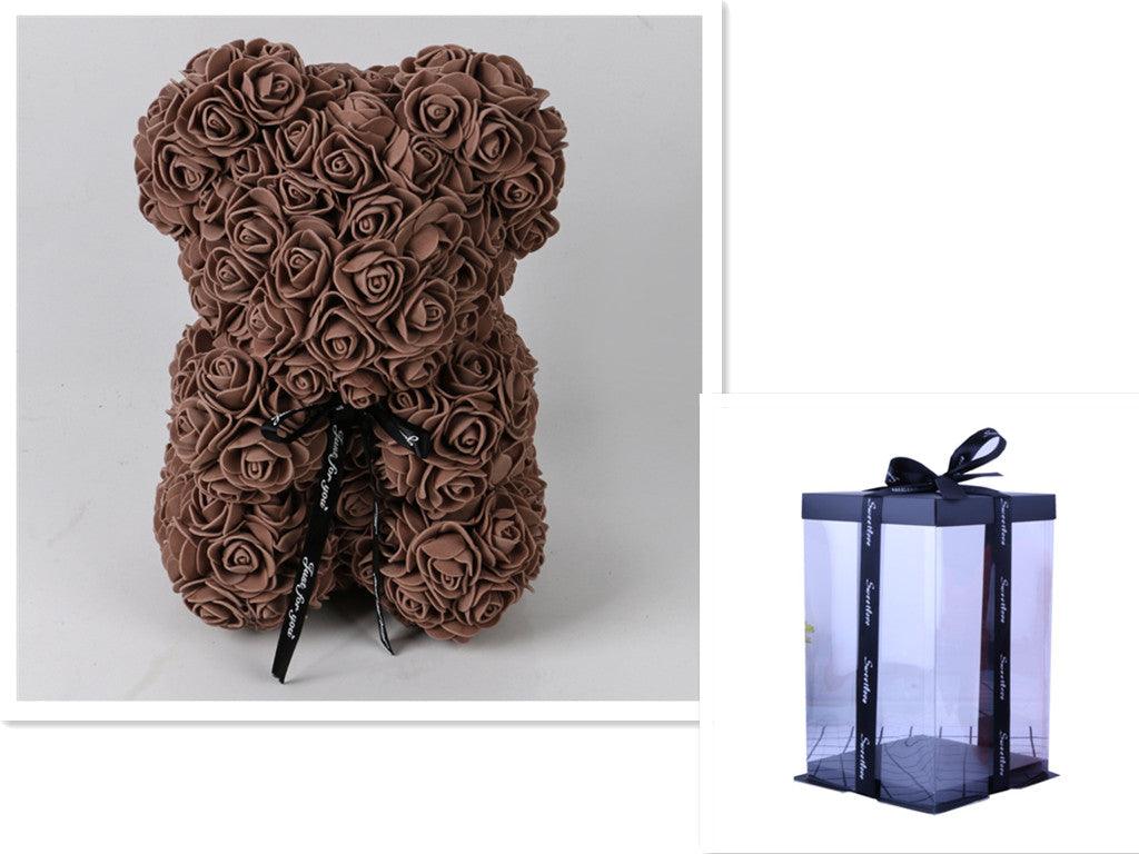 Valentine's Day Best Gift Rose Bear Eternal Flower Rose Teddy Bear 25cm - Amazitshop