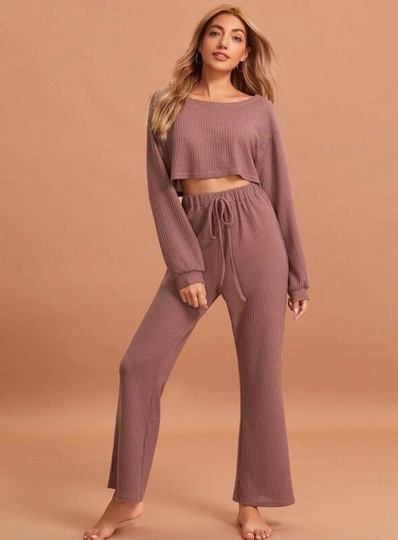 Women Autumn And Winter New Home Wear Casual Wear Two - piece Suit - Amazitshop